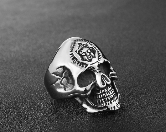 Anillo de Calavera Punk para Hombre - Estilo Rebelde - Image 6