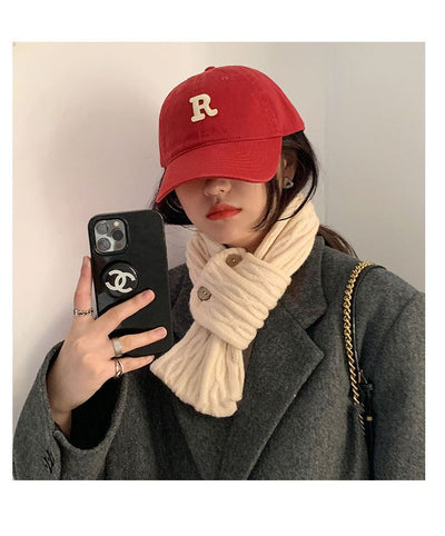 Pañuelo Liso Pequeño para Mujer - Estilo Coreano Otoño Invierno - Image 22