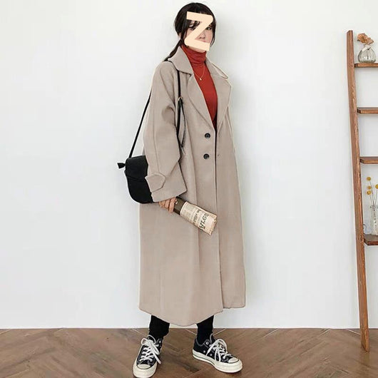 Abrigo de Lana Holgado Elegante para Invierno Mujer - Image 10