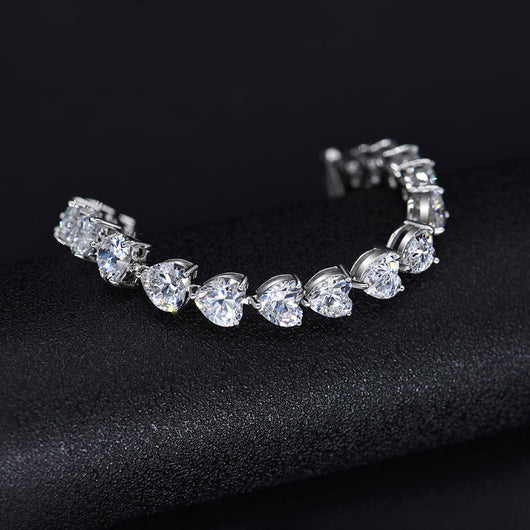 Pulsera de Plata Pura con Diamantes de Carbono - Brillo Completo - Image 3