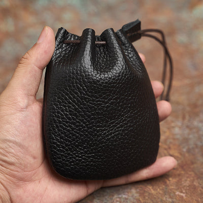 Bolsa de Almacenamiento en Cuero Genuino con Cordón Ajustable - Image 4