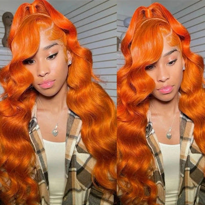 Diadema de Cabello Rizado Ondulado Naranja - Extensión Capilar Voluminosa Tipo Real - Image 4