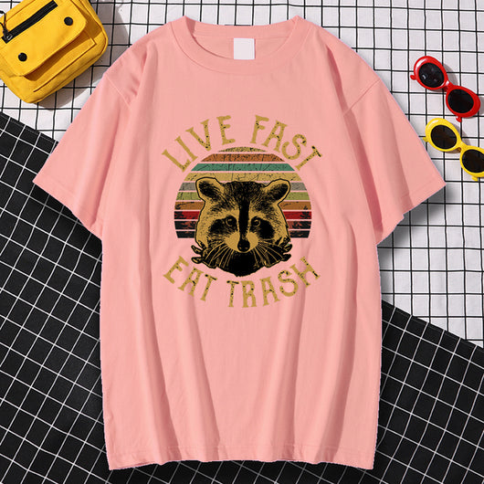 Playera Hombre Estilo Urbano Live Fast Eat Trash - Image 7
