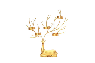 Candelabro Navideño de Hierro Forjado con Reno - Decoración Romántica - Image 6