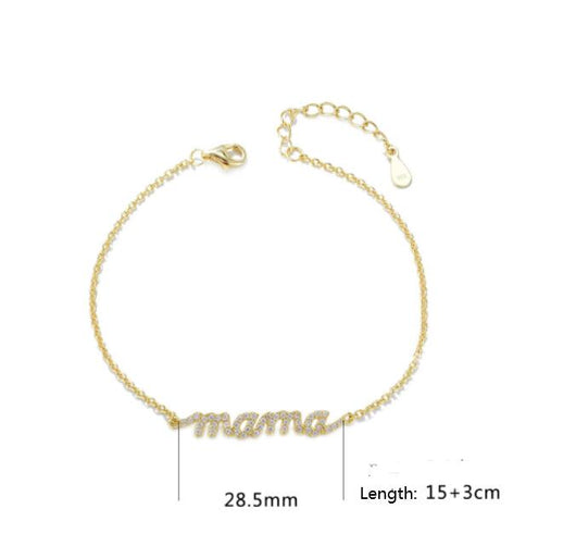 Pulsera Mamá de Plata 925 con Circonitas y Letras del Alfabeto - Image 4