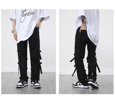 Jeans Rectos Sueltos con Detalle de Cinta - Estilo Urbano - Image 9
