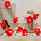 Rosa Roja 20 Luces, 3 Metros Modelo A Pilas