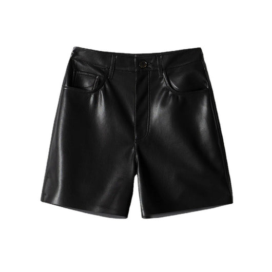 Shorts de Cuero Talle Alto para Mujer - Diseño Casual y Versátil - Image 5