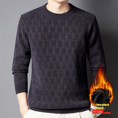 Suéter Grueso de Lana Jacquard con Forro Polar para Hombre - Image 9