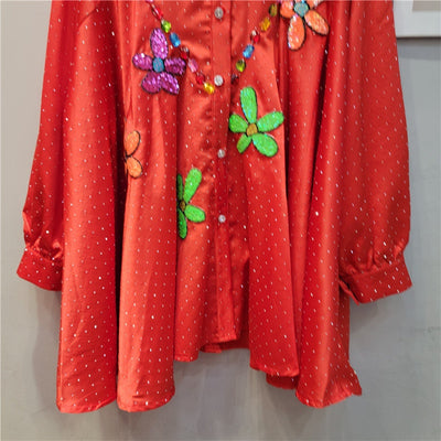 Blusa Larga de Invierno con Detalles de Cuentas para Mujer - Image 6