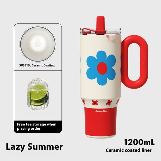Termo Infantil Grande con Pajita - Vaso Térmico Cerámica para Niñas - Image 9