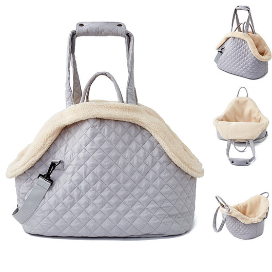 Bolsa Transportadora Acolchada para Mascotas Estilo Coreano Otoño-Invierno - Image 8