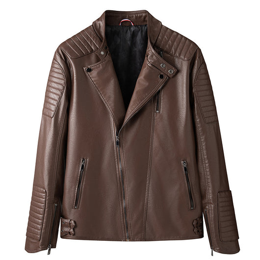 Chaqueta de Cuero para Hombre Primavera Otoño - Estilo Motociclista Casual - Image 3