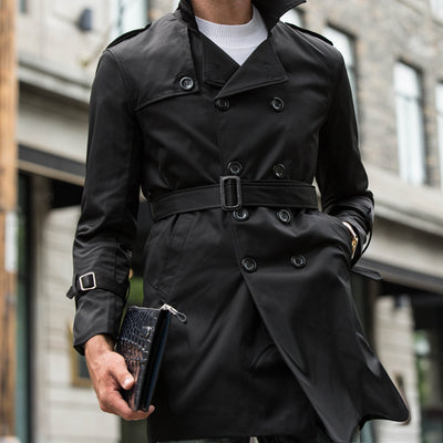 Abrigo Trinchera Casual para Hombre Largo Medio - Image 23