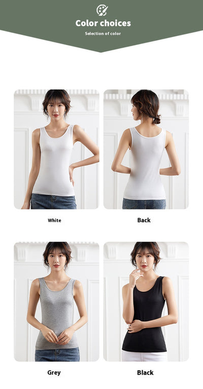 Tirantes Slim Fit Modal Negro y Blanco para Mujer - Image 18