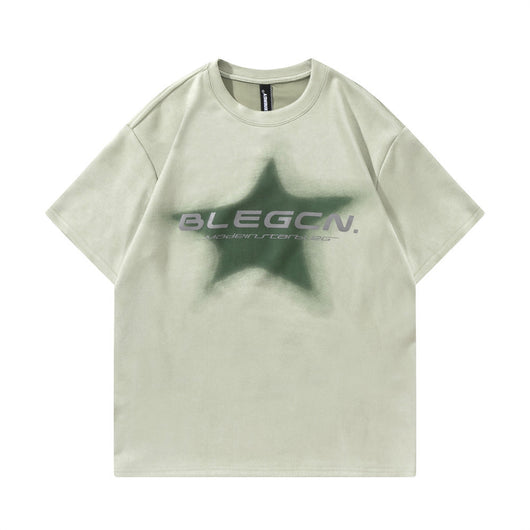Playera Estampada con Estrella de Cinco Puntas para Hombre - Image 3
