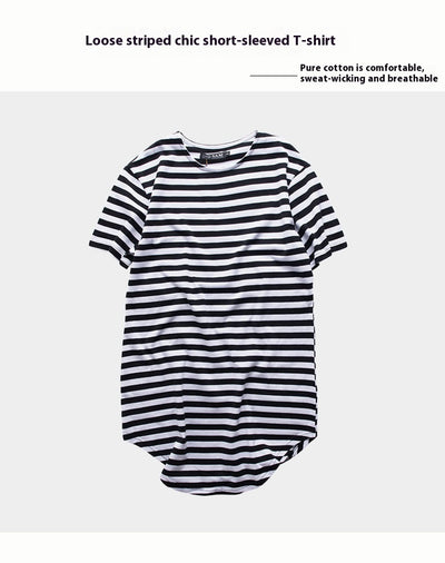 Playera Unisex de Rayas Cuello Redondo Largo - Estilo Mar y Alma - Image 15