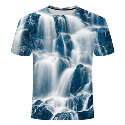 Blusa Casual Estampada Cuello Redondo Manga Corta - Image 2