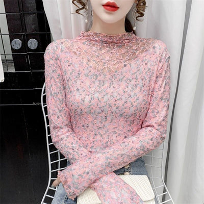 Blusa Floral de Encaje Elegante para Mujer - Image 2