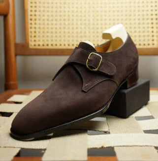 Zapatos de Cuero Ante Marrón Hechos a Mano para Hombre - Estilo Business Casual Clásico - Image 7