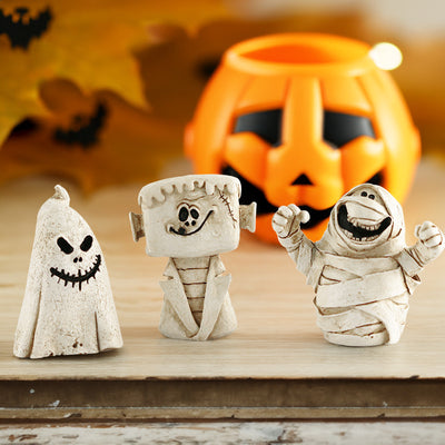 Adorno de Calabaza y Fantasma para Escritorio en Halloween