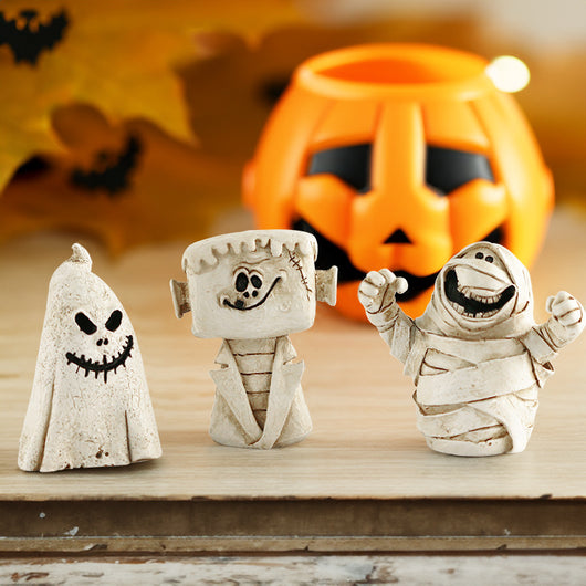 Adorno de Calabaza y Fantasma para Escritorio en Halloween