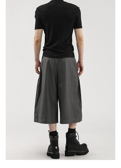 Pantalones Cortos de Vestir con Pliegues y Caída Ancha para Hombre - Image 15