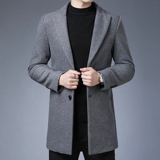 Chaqueta de Lana para Hombre con Solapa Clásica - Image 5