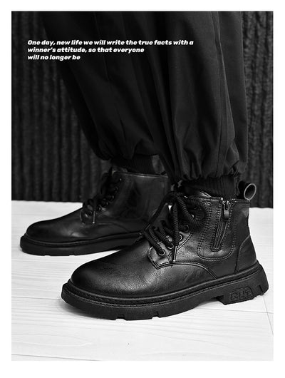 Botas Altas Estilo Británico Retro para Hombre - Casual y Versátil - Image 21