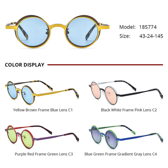 Gafas de Sol Personalizadas Multicolor de Titanio Puro para Mujer