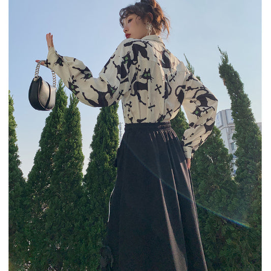 Falda A-Línea Midi Elegante para Primavera y Otoño - Image 2