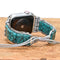 Reloj Bohemio con Pulsera de Piedra Ágata Azul - Diseño Minimalista