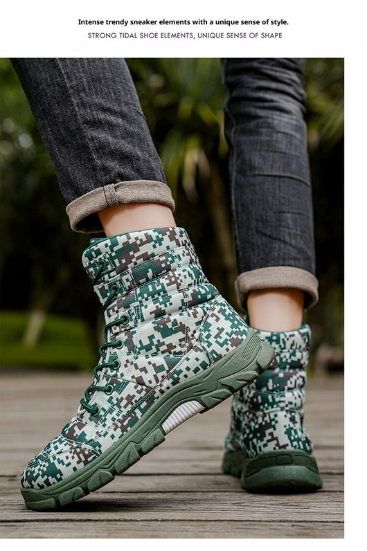 Botas de Senderismo Camuflaje Talla Grande con Forro Polar y Suela Reforzada - Image 15