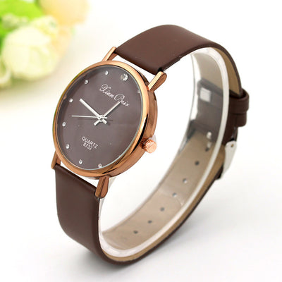 Reloj Pulsera Lujo en Oro Rosado con Correa de Cuero y Diamantes - Image 7