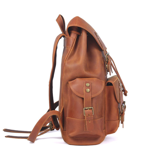 Mochila de Cuero Genuino Estilo Retro con Gran Capacidad para Hombre - Image 17