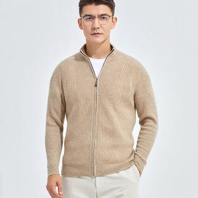 Cardigan de Cashmere Puro Grueso con Cierre - Elegancia Casual - Image 3