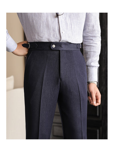 Pantalones de Vestir Elásticos Napolitanos sin Planchado para Hombre - Image 9