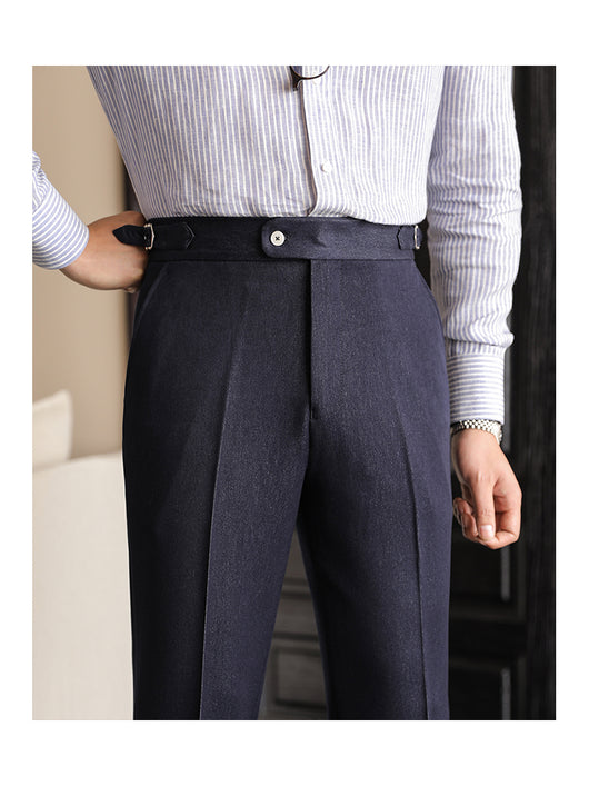 Pantalones de Vestir Elásticos Napolitanos sin Planchado para Hombre - Image 9