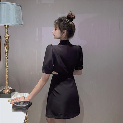 Vestido ejecutivo con cuello de moño slim - Image 9