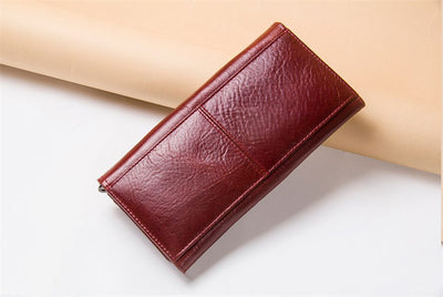 Cartera Larga de Cuero para Mujer con Múltiples Compartimentos - Image 7