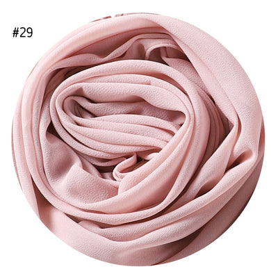 Pañuelo de Gasa Perlada en Colores Sólidos - Cobertura Elegante Monocromática - Image 32