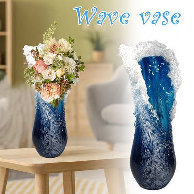 Florero Decorativo de Resina con Ondas Elegantes para Hogar y Cafeterías - Image 10