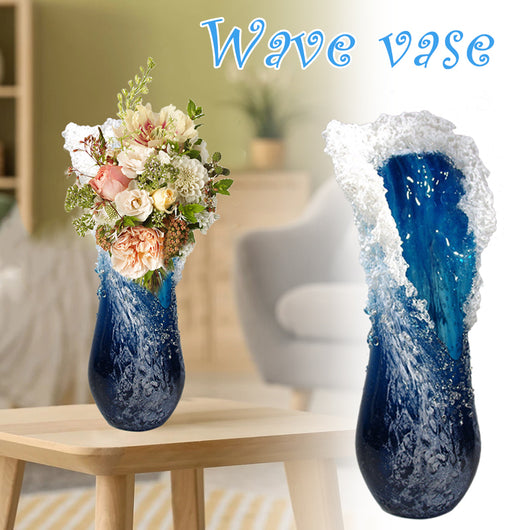 Florero Decorativo de Resina con Ondas Elegantes para Hogar y Cafeterías - Image 10