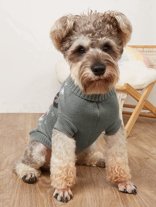 Suéter Navideño Tejido para Mascotas con Diseño de Reno - Image 6