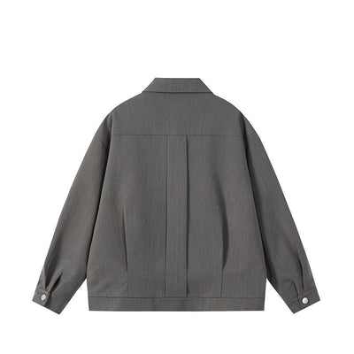 Chaqueta Versátil con Cierre de Cremallera - Estilo Japonés Minimalista Negro - Image 5