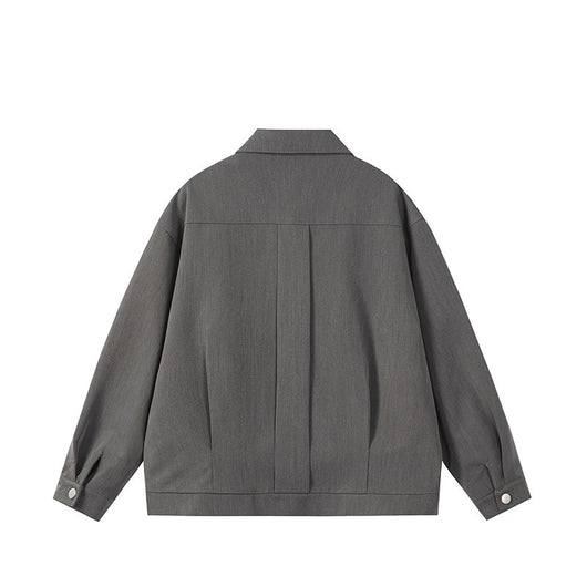 Chaqueta Versátil con Cierre de Cremallera - Estilo Japonés Minimalista Negro - Image 5