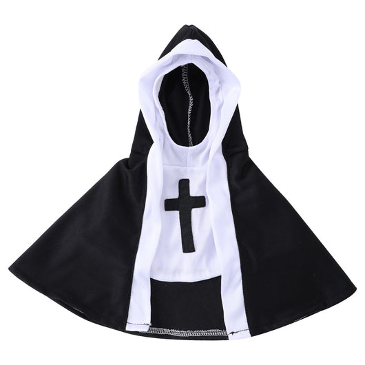 Disfraz de Monja Halloween para Mascotas - Capa Negra - Image 15