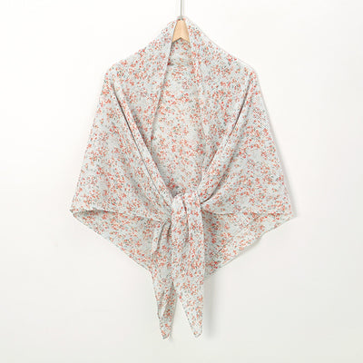 Pañuelo Cuadrado de Gasa Estampado Perla con Pliegues - Image 21