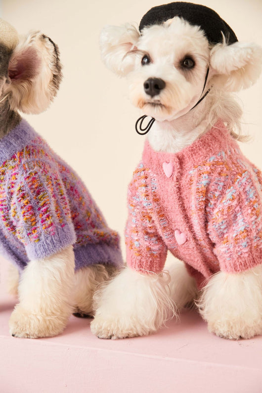 Cardigan Tejido para Perras Otoño e Invierno - Suéter Colorido - Image 33