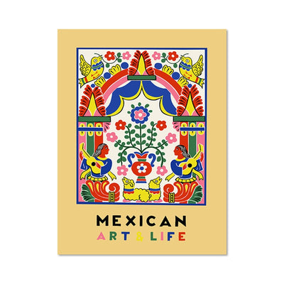 Cuadro Canvas Floral Retro Mexicano - Image 5